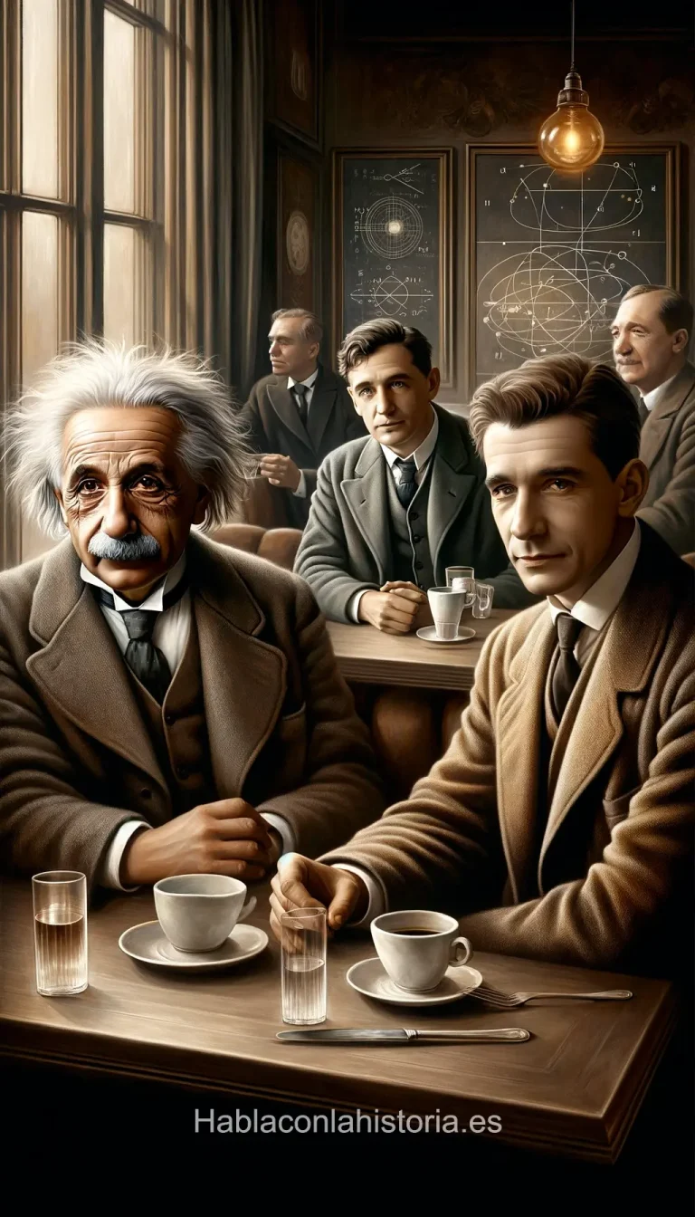 Debate de IA sobre física cuántica con Einstein, Bohr y Heisenberg