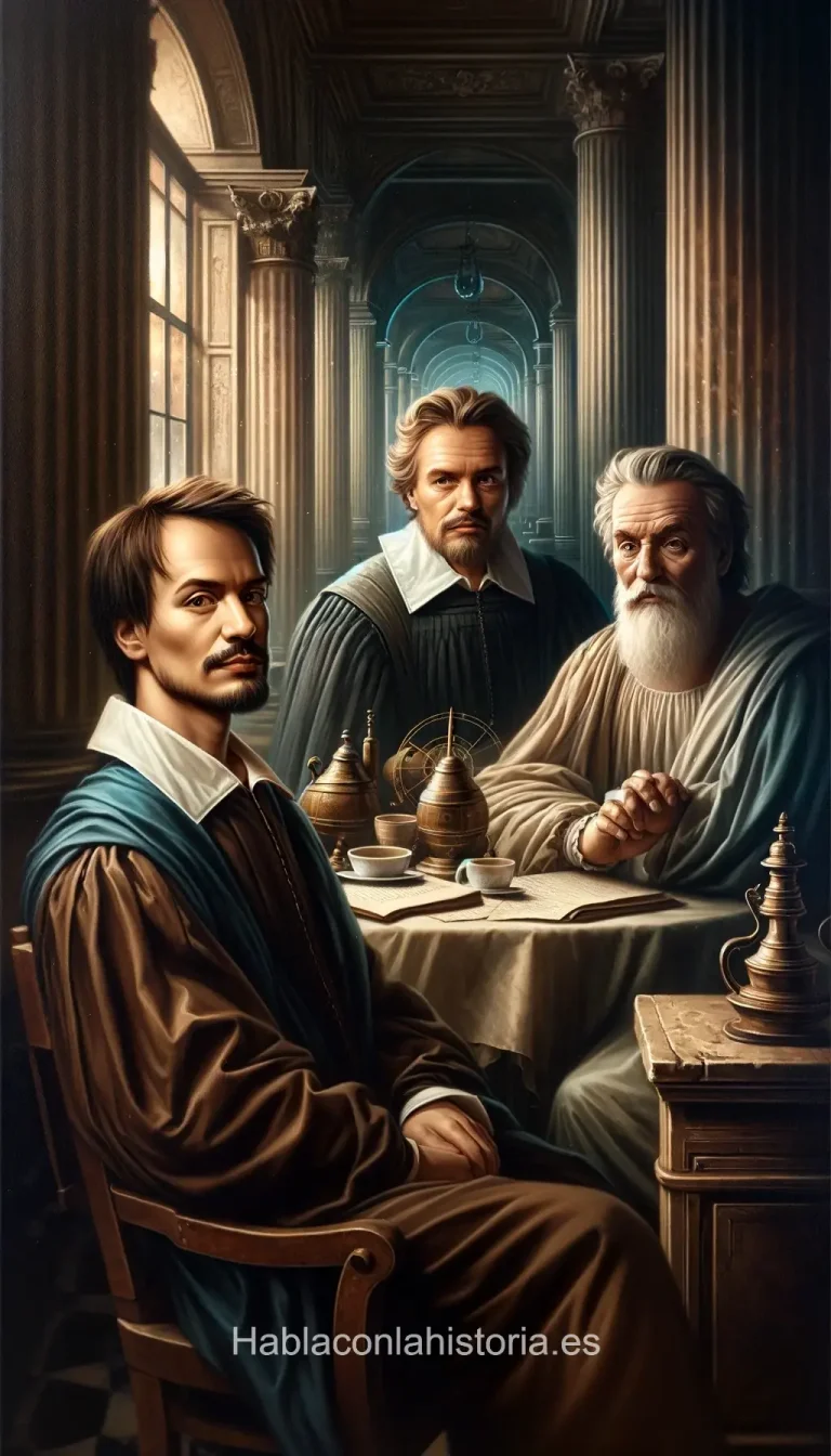 Interacción IA en debate sobre astronomía con Galileo, Copérnico y Ptolomeo