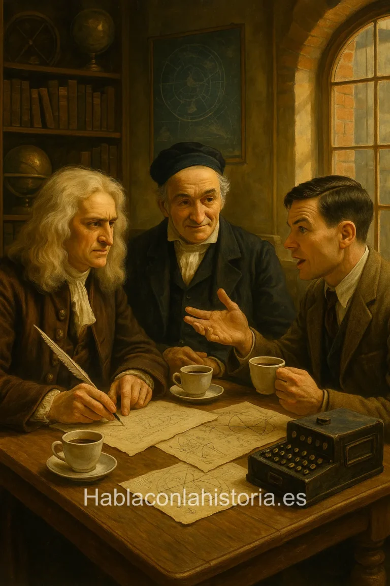 Isaac Newton, Carl Friedrich Gauss y Alan Turing