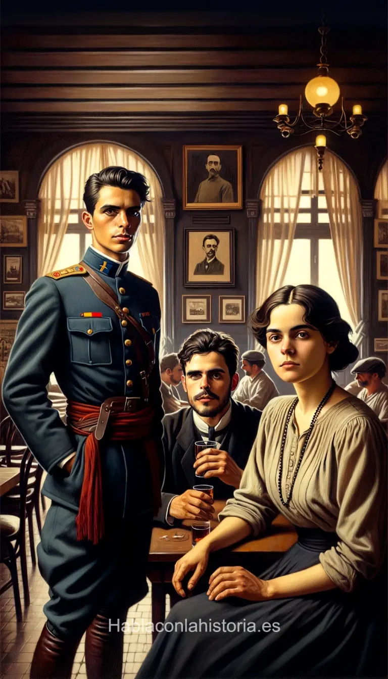 José Antonio Primo de Rivera, Dolores Ibárruri, and Buenaventura Durruti