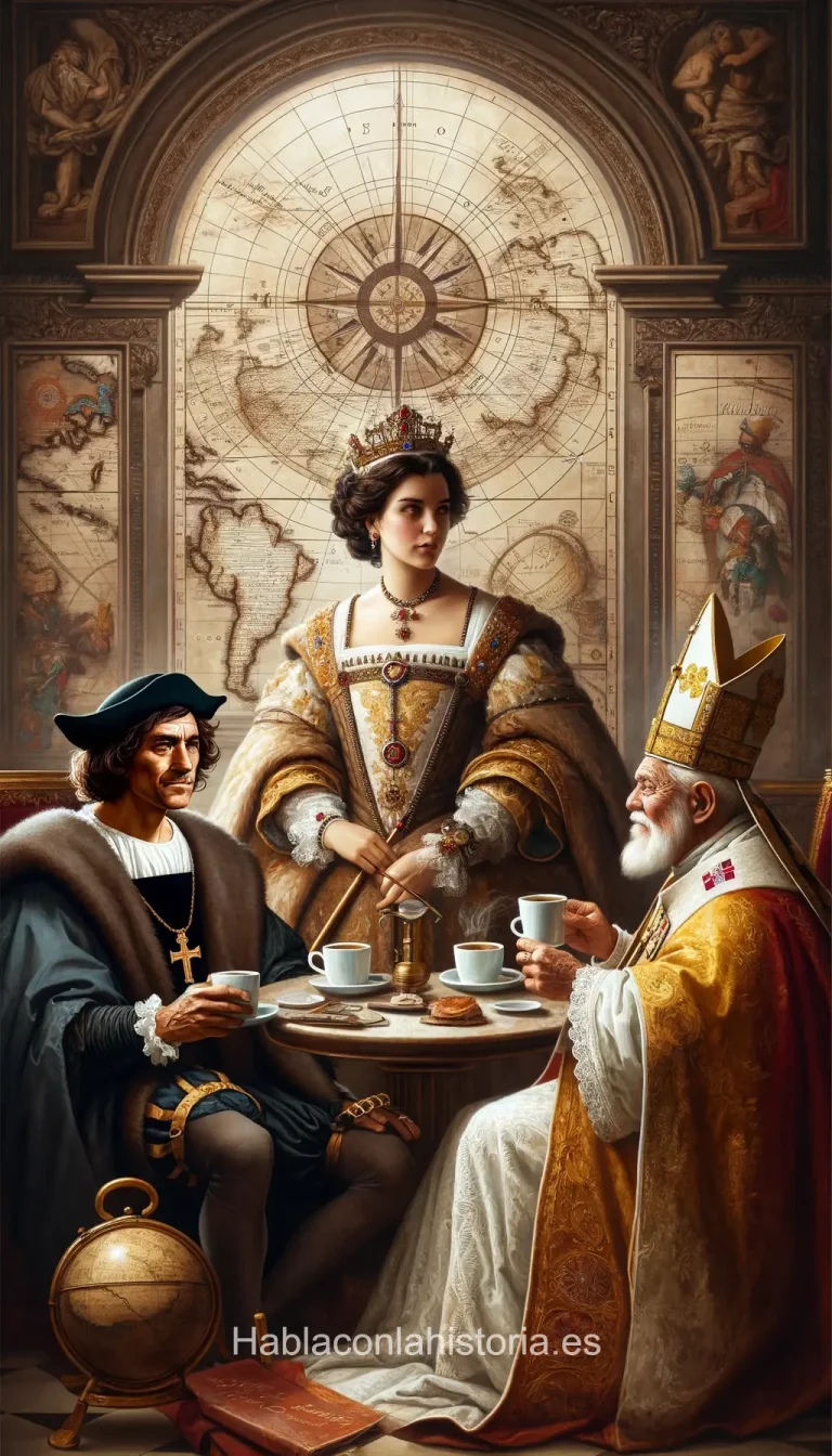Cristobal Colón, Isabel La Católica y el Papa Alejandro VI