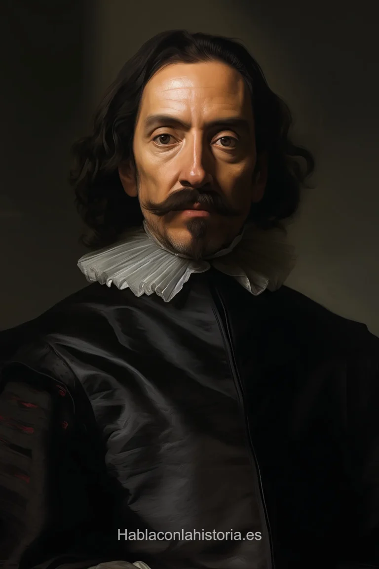 Diego Velázquez interactuando mediante inteligencia artificial en situación de aprendizaje de arte y pintura barroca