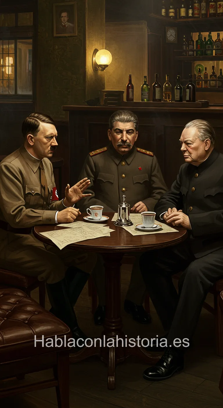Hitler, Stalin y Winston Churchill
