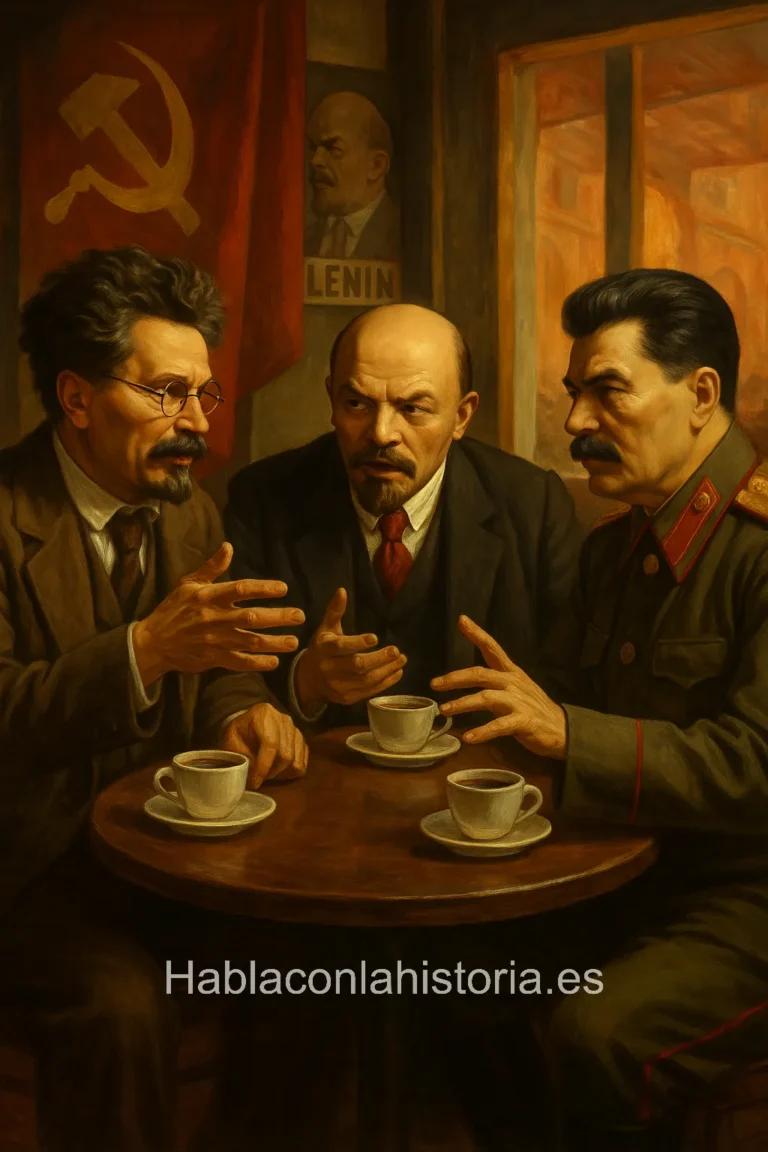 Stalin, Lenin y Trotsky
